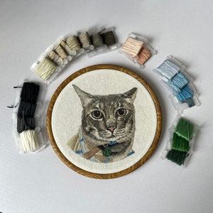 pet portrait, embroidery pet portrait, embroidery portrait, hand embroidery, pet painting, pet loss, family pet