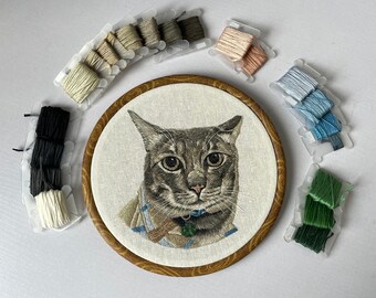 6 inch Pet custom embroidery portrait