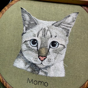 pet portrait, embroidery pet portrait, embroidery portrait, hand embroidery, pet painting, pet loss, family pet