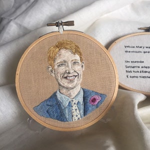 10 cm Custom Embroidery Portrait, Stickerei Portrait