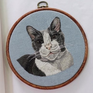 pet portrait, embroidery pet portrait, embroidery portrait, hand embroidery, pet painting, pet loss, family pet