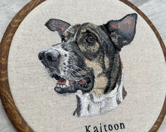 6 inch Pet embroidery portrait