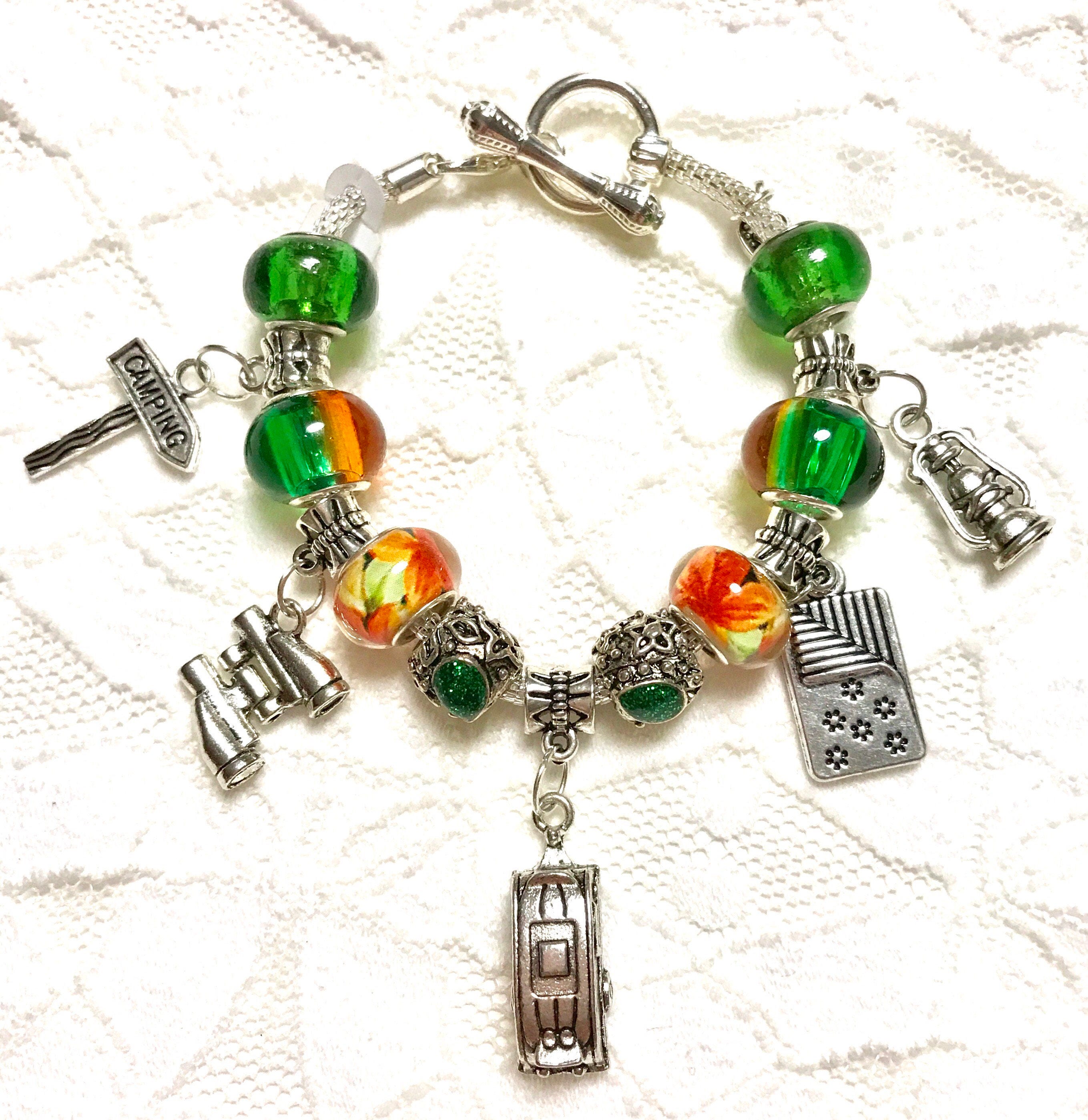 camping charm bracelet