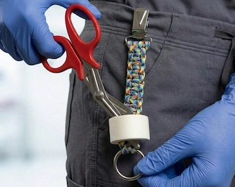 Soporte para tijeras médicas para hospitales - Estudiantes de medicina y enfermería - Clip para bolsillo de uniforme quirúrgico y correa para tijeras