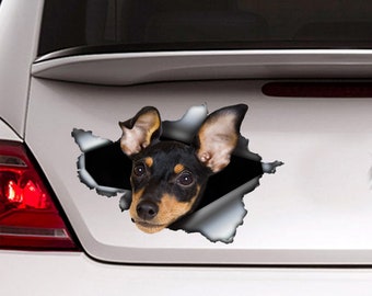 PROTECTED BY MINIATURE PINSCHER SECURITY AGENCY DOG STICKER