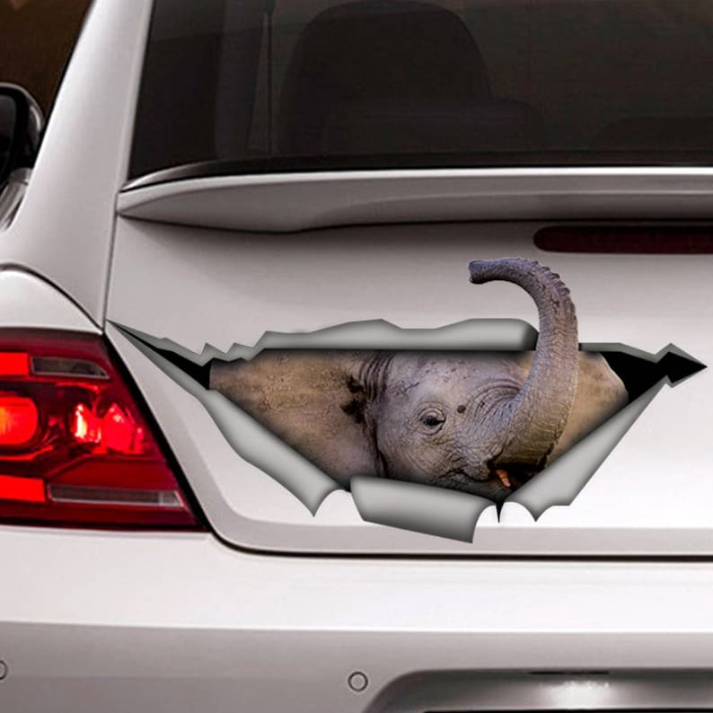 Elephant car decal 3d decal car decoration animal decal Etsy