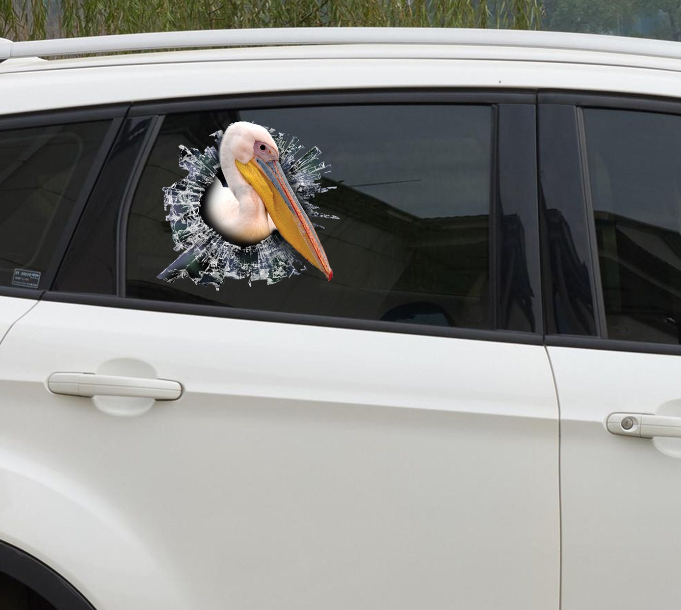 Adesivo PVC Auto Pelican Flying Bird Interessante Vinile Auto