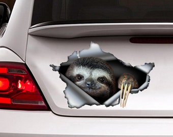 Sloth decal , car decoration, Funny Sloth sticker