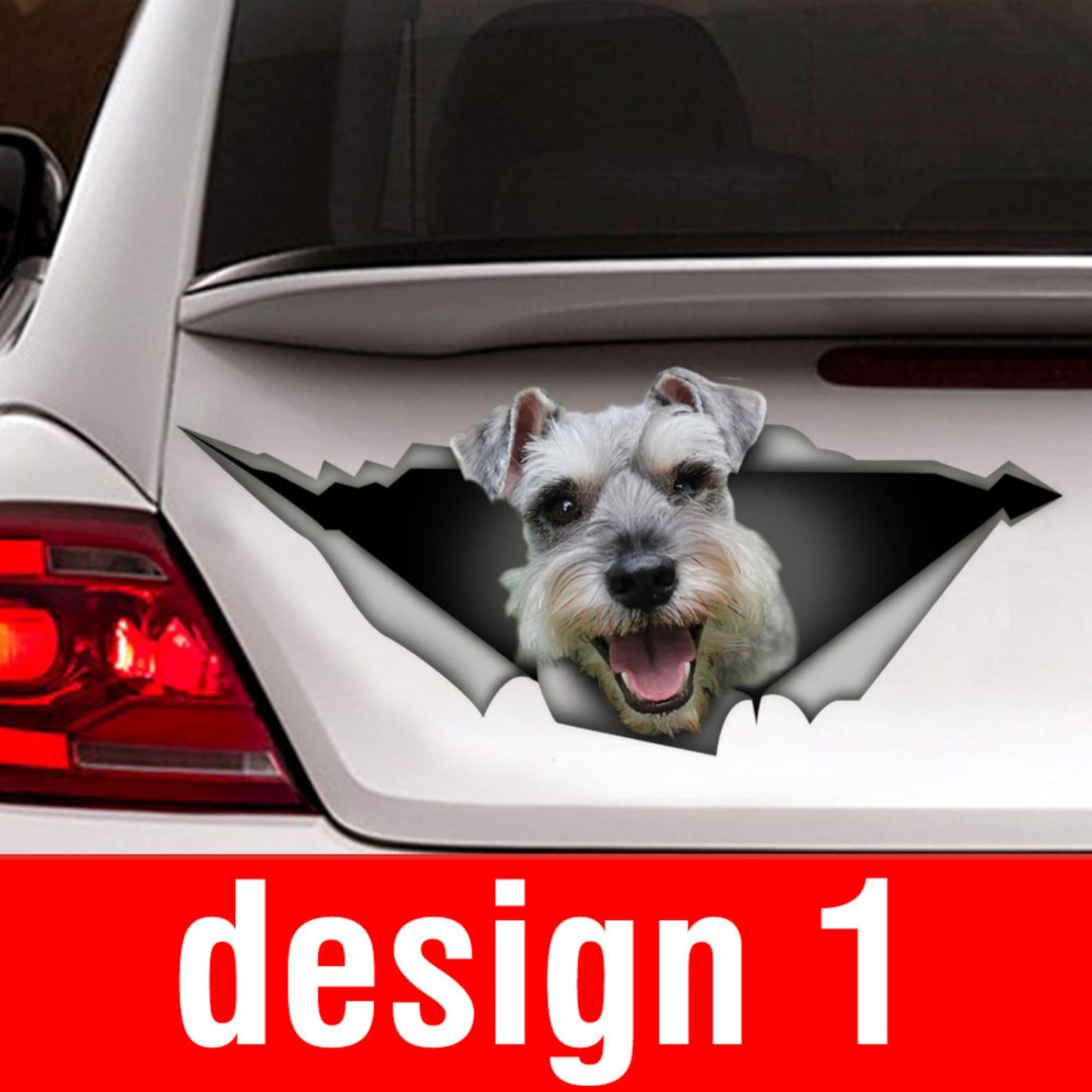 Schnauzer Car Sticker Dog Car Decal Schnauzer Decal Car Etsy Australia