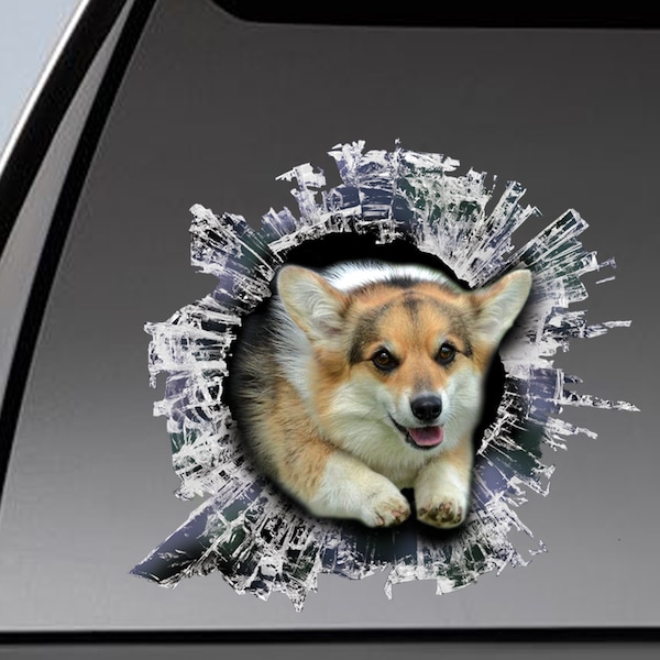 Corgi window decal, corgi window sticker,  funny dog decal