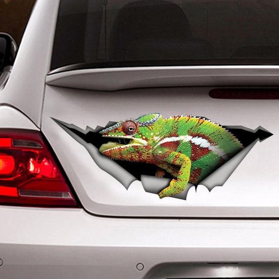 "Be The Change" Gandhi Quote Rainbow Chameleon Vinyl Bumper Sticker - 5 Inch Decal For Cars, Laptops, Windows - View #2