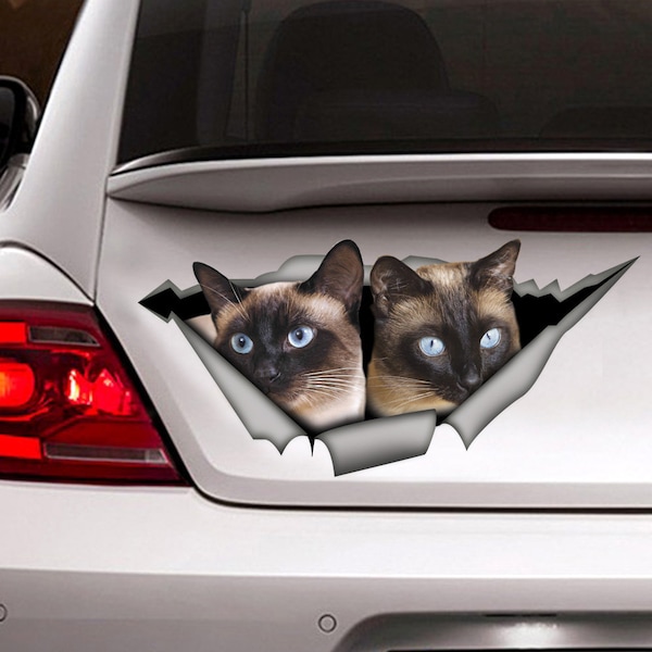 Siamkatze Magnet, Siamkatze Auto Aufkleber, Auto Aufkleber Katze, SiamKatze Auto Aufkleber