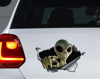 Alien car decal , Alien magnet, Alien car decal, Alien car sticker