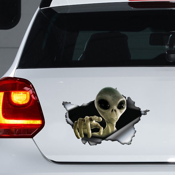 Alien car decal , Alien magnet, Alien car decal, Alien car sticker