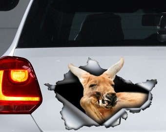 Funny Kangaroo decal, Kangaroo car decal, Kangaroo magnet, Kangaroo sticker