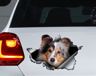 Adesivo Per Auto EZSTIK Cuoricino Pastore Australiano – 6 Pollici