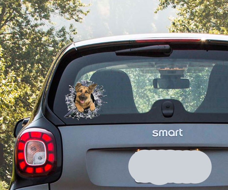 German Shepherd Window Sticker Car Sticker Puppy Car Decal Etsy