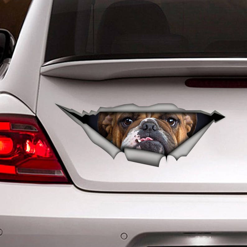 Bulldog sticker, Bulldog decal, Vinyl decal, Bulldog magnet, custom decal, Bulldog art image 1