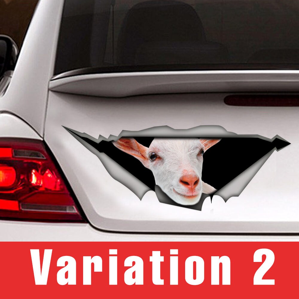 Saanen Goat Decal, Car Decal, Farm Decal, Goat Sticker, Saanen Sticker ...