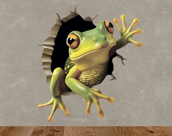 Frog sticker, Frog magnet, Frog wall decal, Frog laptop decal