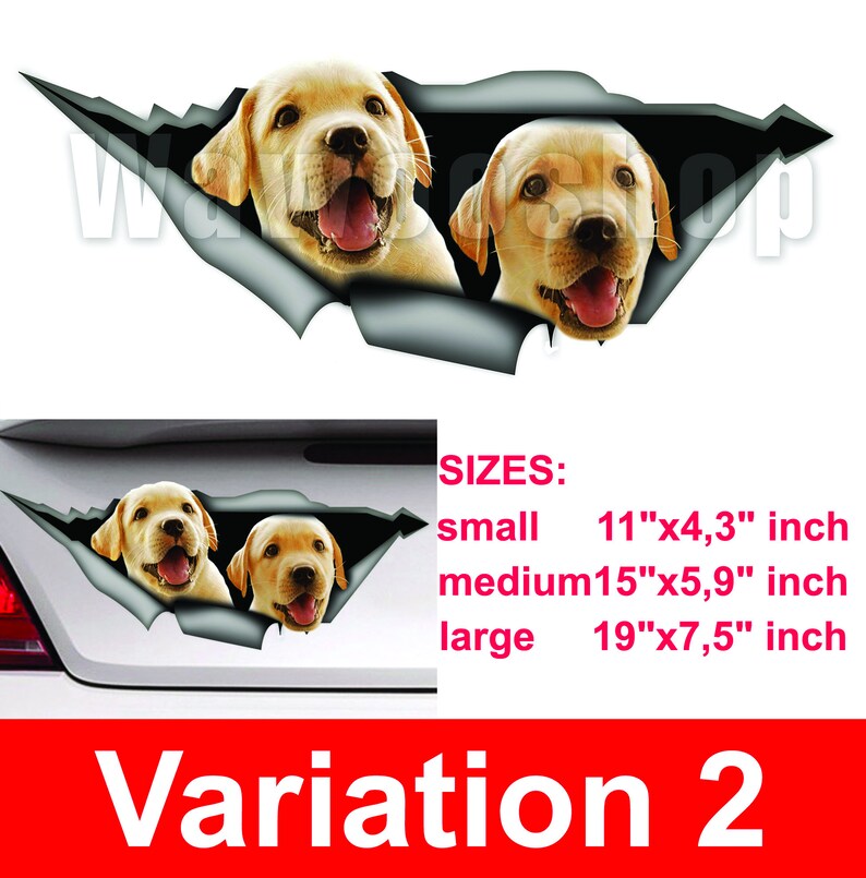 Labrador Car Decal Dog Car Decal Vinyl Decal Car Etsy