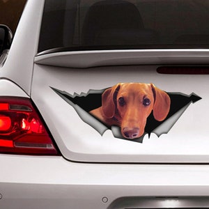 Red Dachshund  sticker ,  dog car decal, Dachshund  magnet, Dachshund  sticker, pet decal