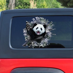 Panda window decal, car sticker, Panda  car decal