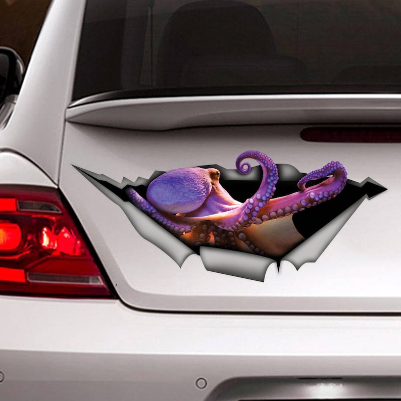 Octopus car decal Vinyl decal car decoration sea decal Etsy