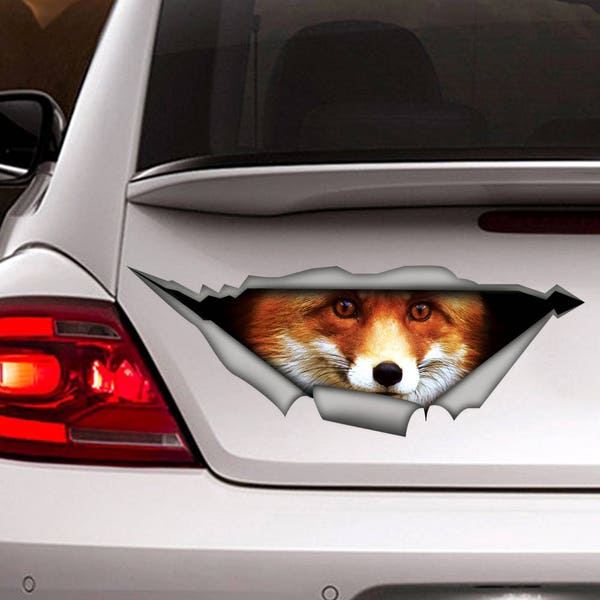 Fox car decal , animals  decal, 3D sticker, funny decal , car stickers