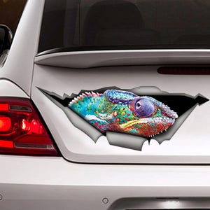 Chameleon car  decal, reptile  decal, chameleon  sticker