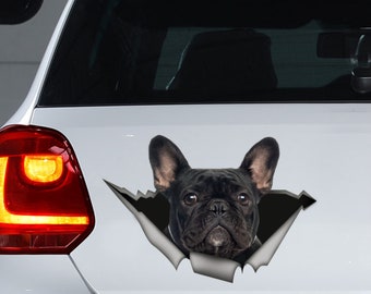 Black French Bulldog car decal, French Bulldog  magnet, Black French Bulldog  sticker