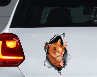 Funny Hamster car decal , Hamster magnet,  Hamster decal, Hamster car sticker