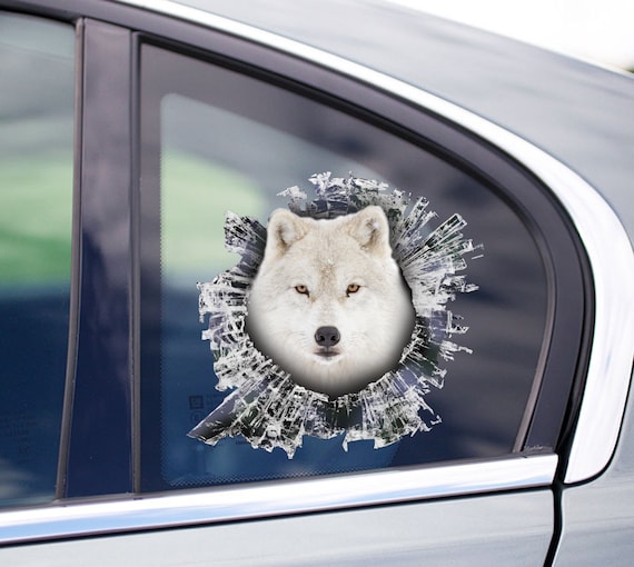 Arctic Wolf Window Sticker Arctic Wolf Sticker Arctic Wolf Etsy