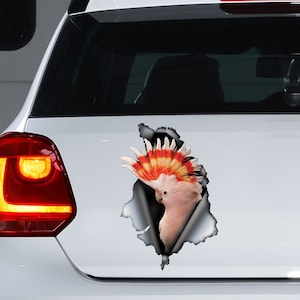 Major Mitchell cockatoo decal, Major Mitchell cockatoo magnet, Major Mitchell cockatoo sticker