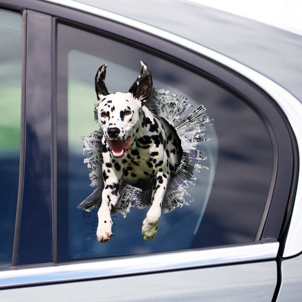 Dalmatian window sticker, car sticker, Dalmatian car decal, funny decal, personalized decal