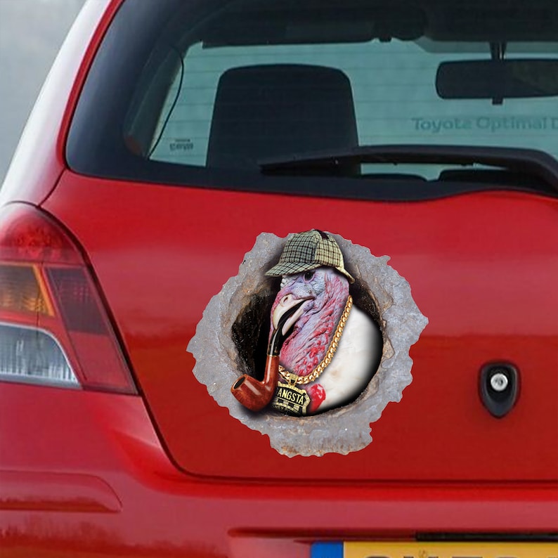 Decal Gangsta Turkey Gobbler Car Decal Turkey Gobbler Etsy