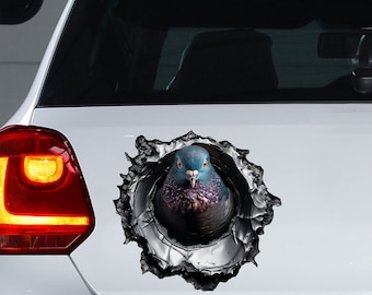 Pigeon sticker, Pigeon magnet, grey pigeon decal, car decal