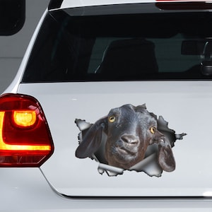 Autocollant De chèvre noire, aimant de chèvre noire, autocollant de voiture de chèvre noire, autocollant de chèvre, autocollant de ferme