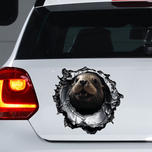 Seal car sticker, Seal magnet, Harbor seal decal