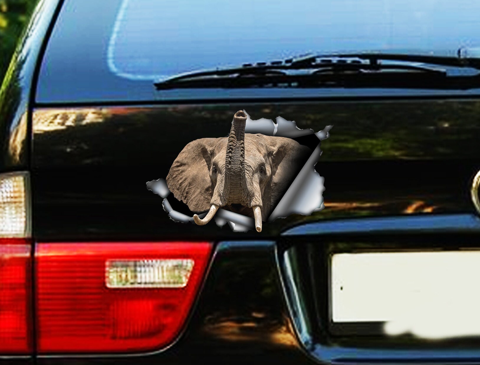 Elephant car decal Elephant car decoration Elephant Etsy