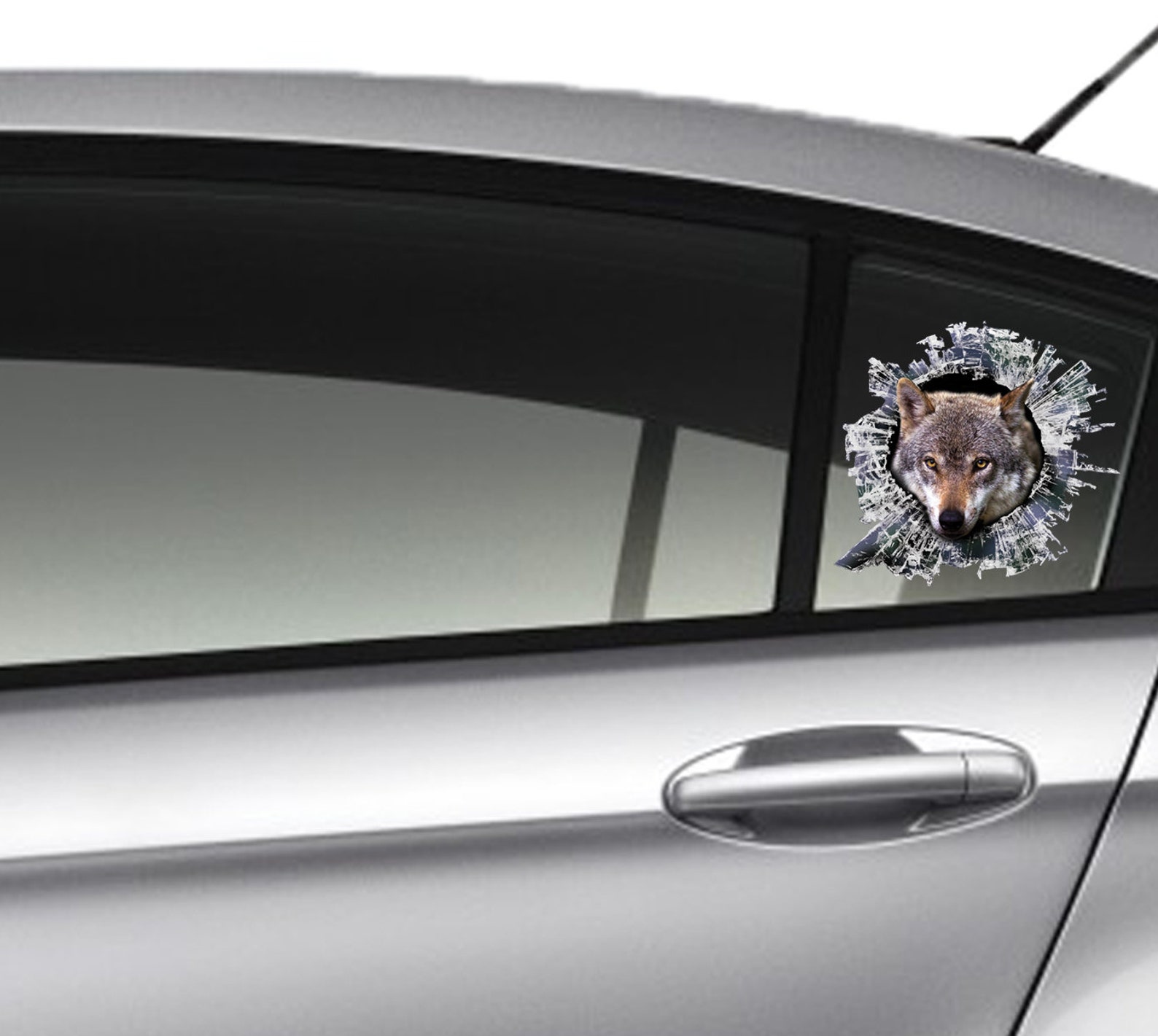 Wolf Window Sticker Car Sticker Wolf Car Decal Etsy