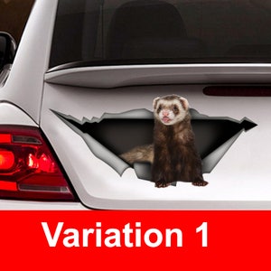 Ferret car Decal, Pet decal , Vinyl Decal, Car Decal, funny decal, ferret sticker, Laptop Decal