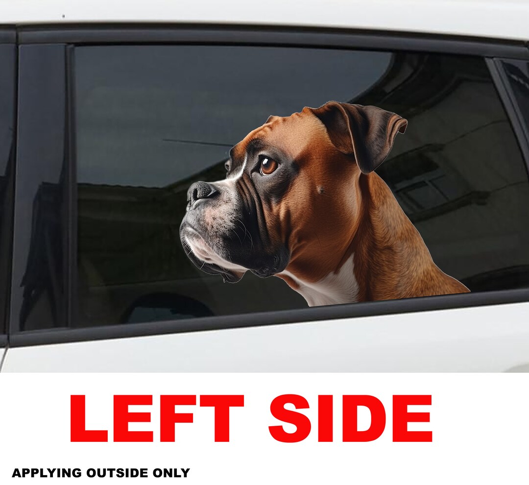Boxer Dog Car Sticker German Boxer Sticker Boxer Dog Decal Etsy