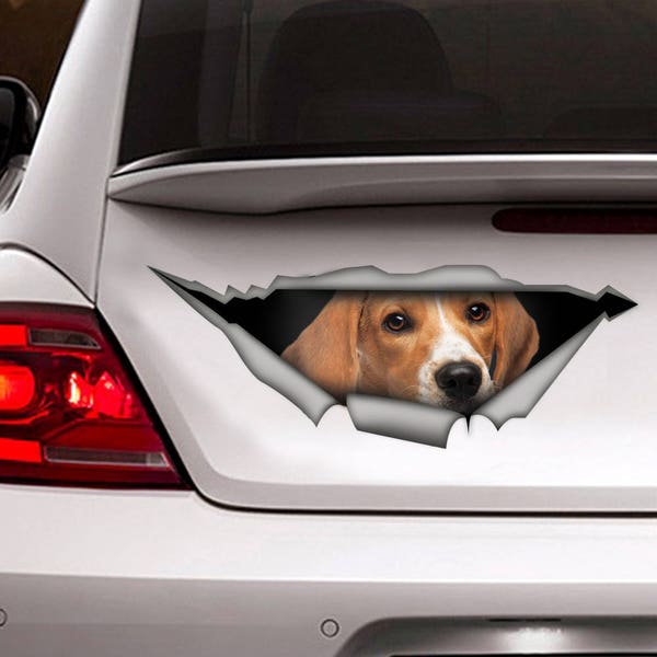 Beagle car decal, Beagle magnet , Beagle sticker, funny decal, dog decal, pet decal