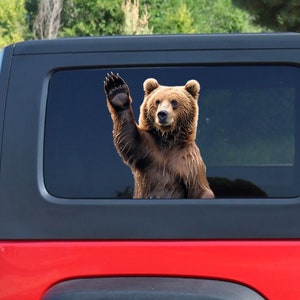 Bear sticker , brown bear decal, bear magnet, grizzly sticker