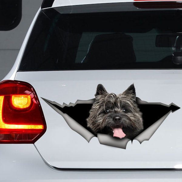 Dark Cairn Terrier car decal , cairn terrier sticker, cairn terrier magnet