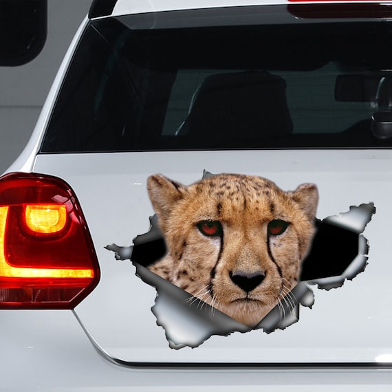 Cheetah print monogram car decal deals