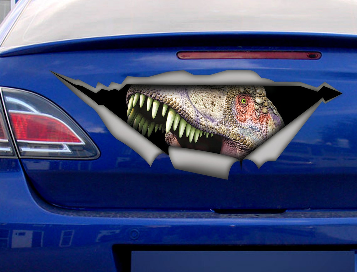 Dinosaur car decal jurassic world dinosaur sticker Vinyl Etsy