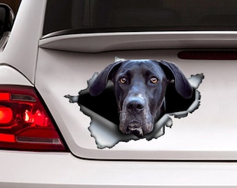 Schwarze Deutsche Dogge Aufkleber, Magnet Deutsche Dogge, Auto Aufkleber, Vinyl Aufkleber, Schwarze Deutsche Dogge Aufkleber