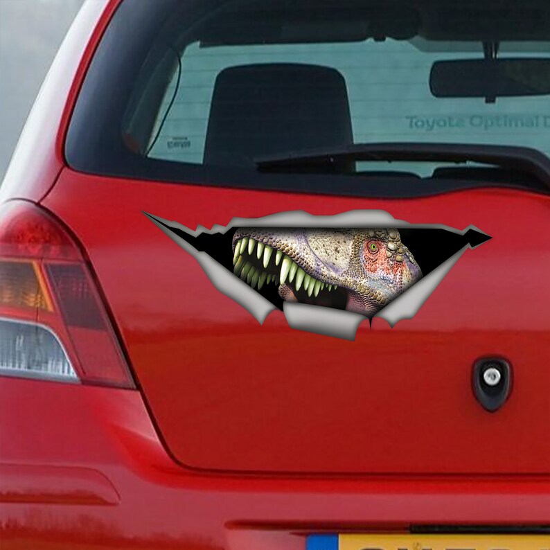Dinosaur Car Decal Dinosaur Sticker Dinosaur Etsy